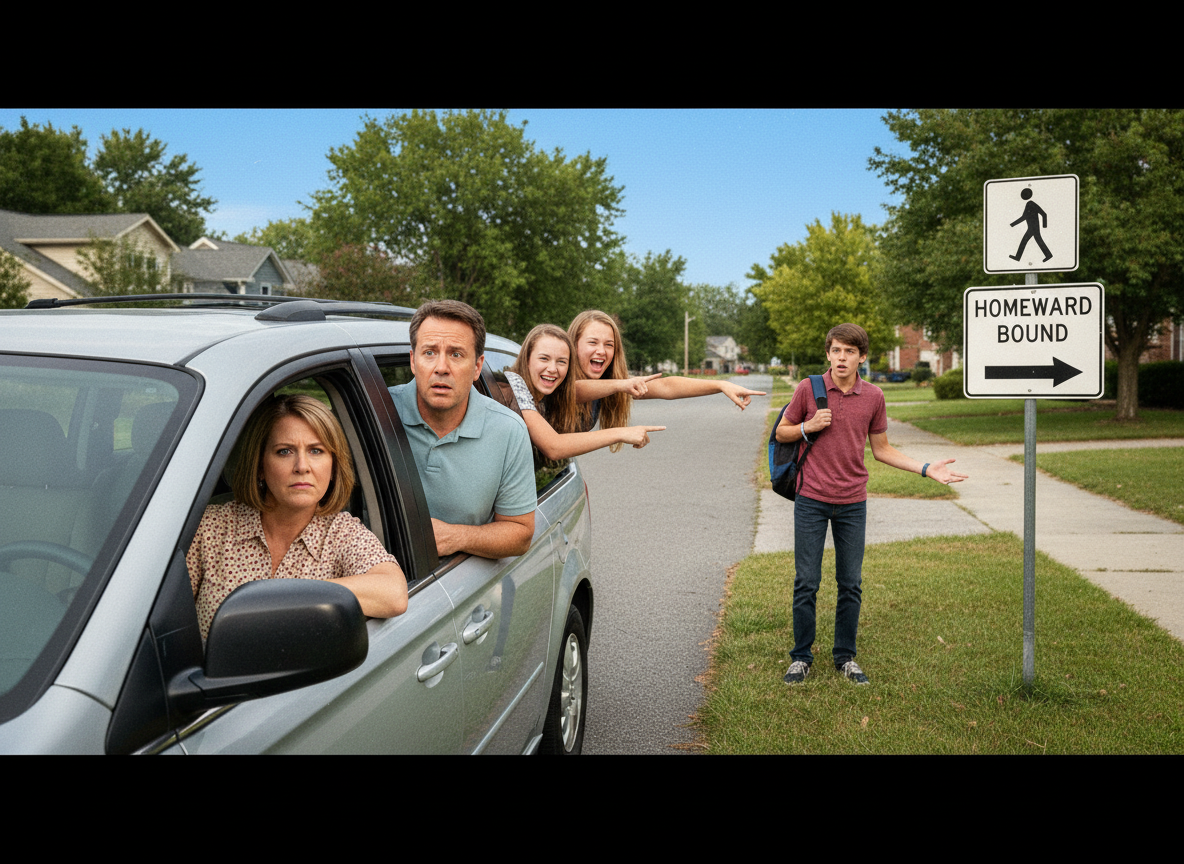 AITA: I left my son on the side of the road and made him walk home.