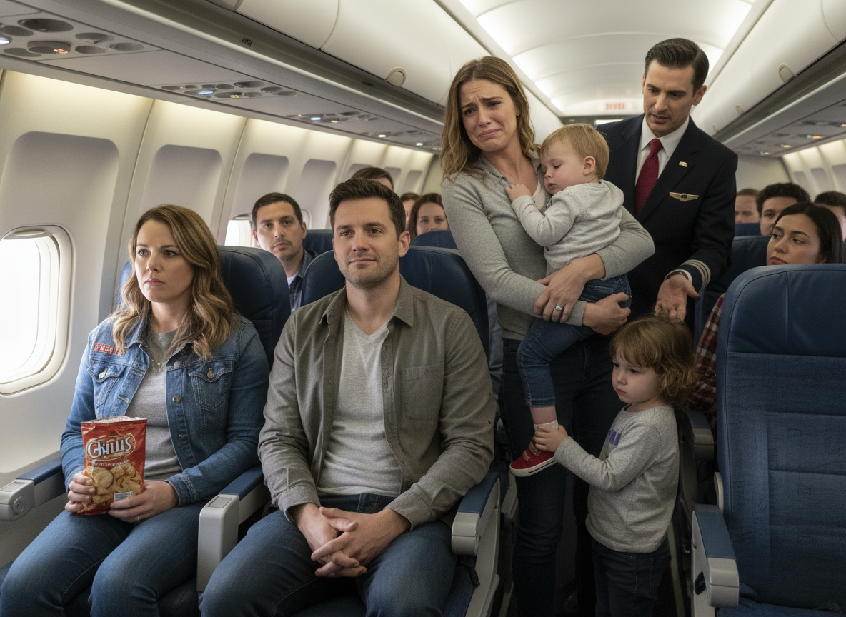 AITAH for refusing to switch seats on a plane, even though a mom started crying?