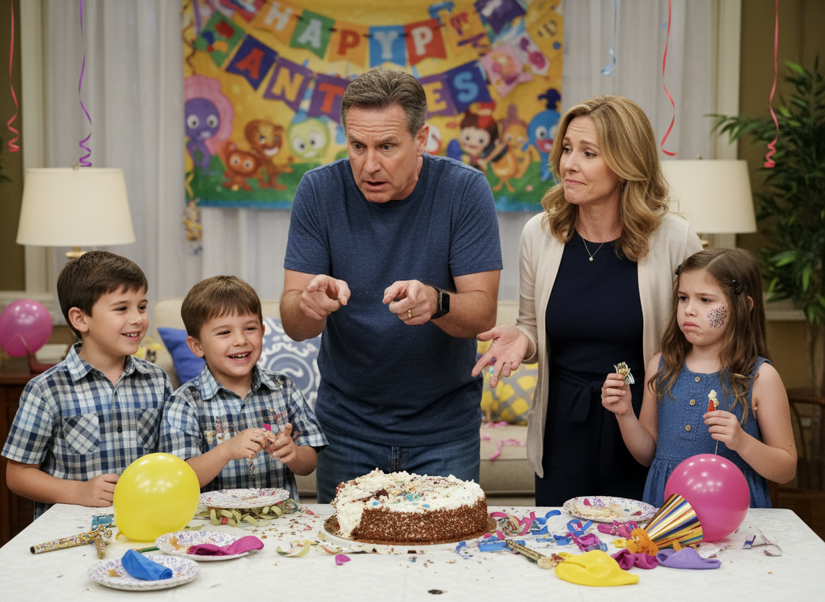 AITA for telling my husband he exaggerated when he said my kids ruined his daughter's birthday?
