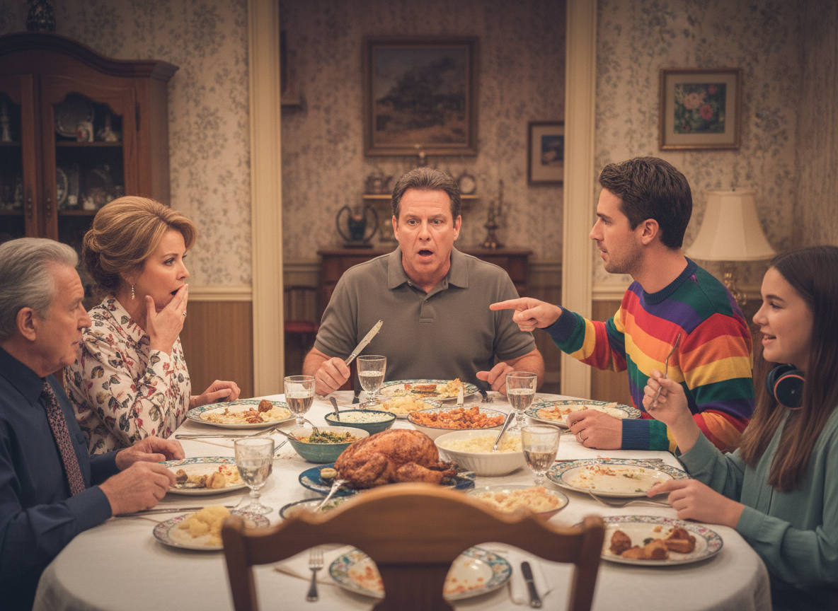 AITA I outed my closeted uncle after he shamed me for being gay at a family dinner.