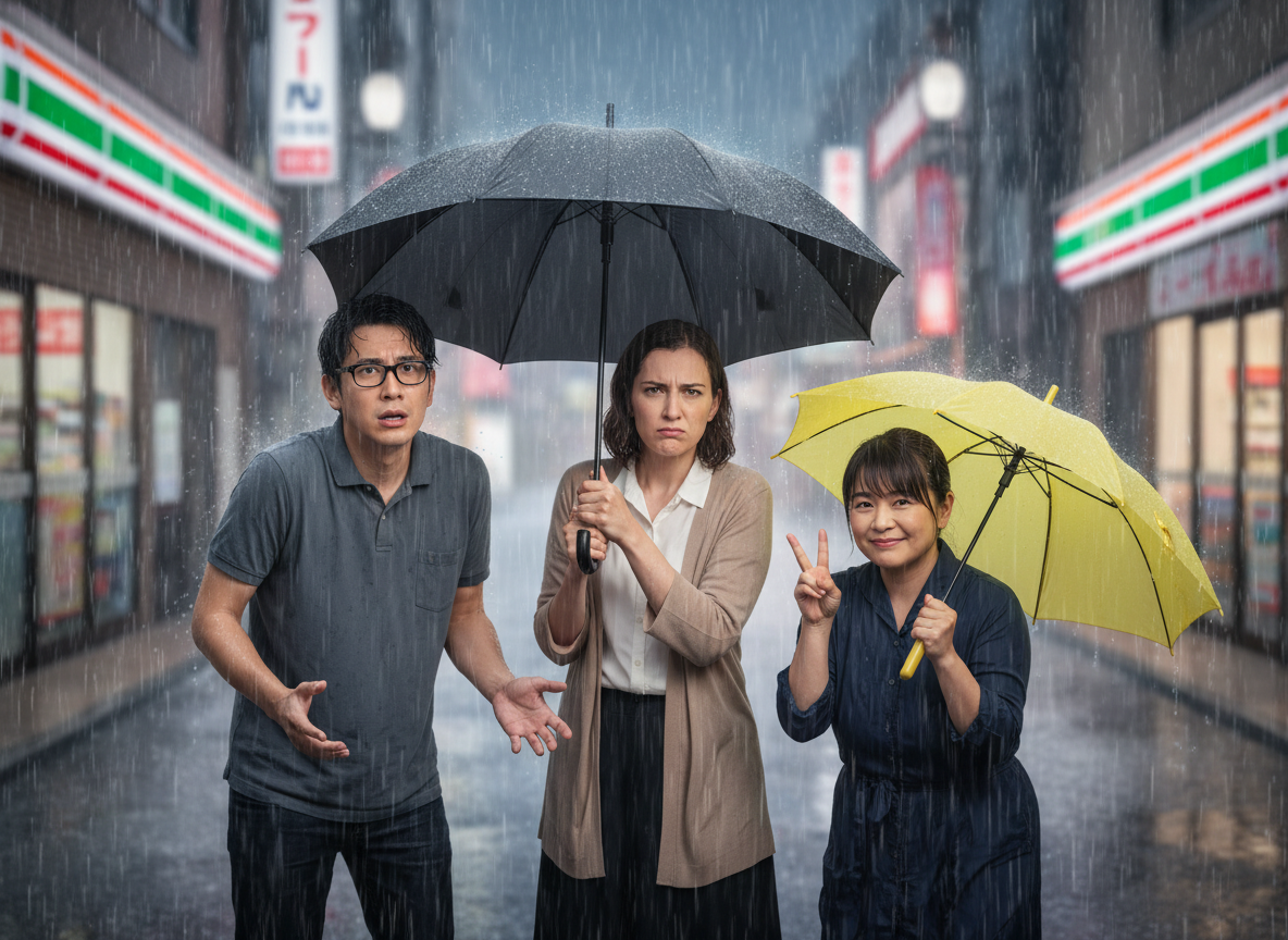 AITA for not letting a friend use my umbrella in a Japanese downpour?