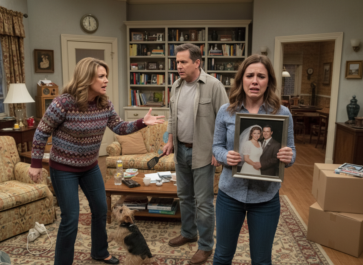 AITA for kicking my sister out over a photo of my husband's first wife?