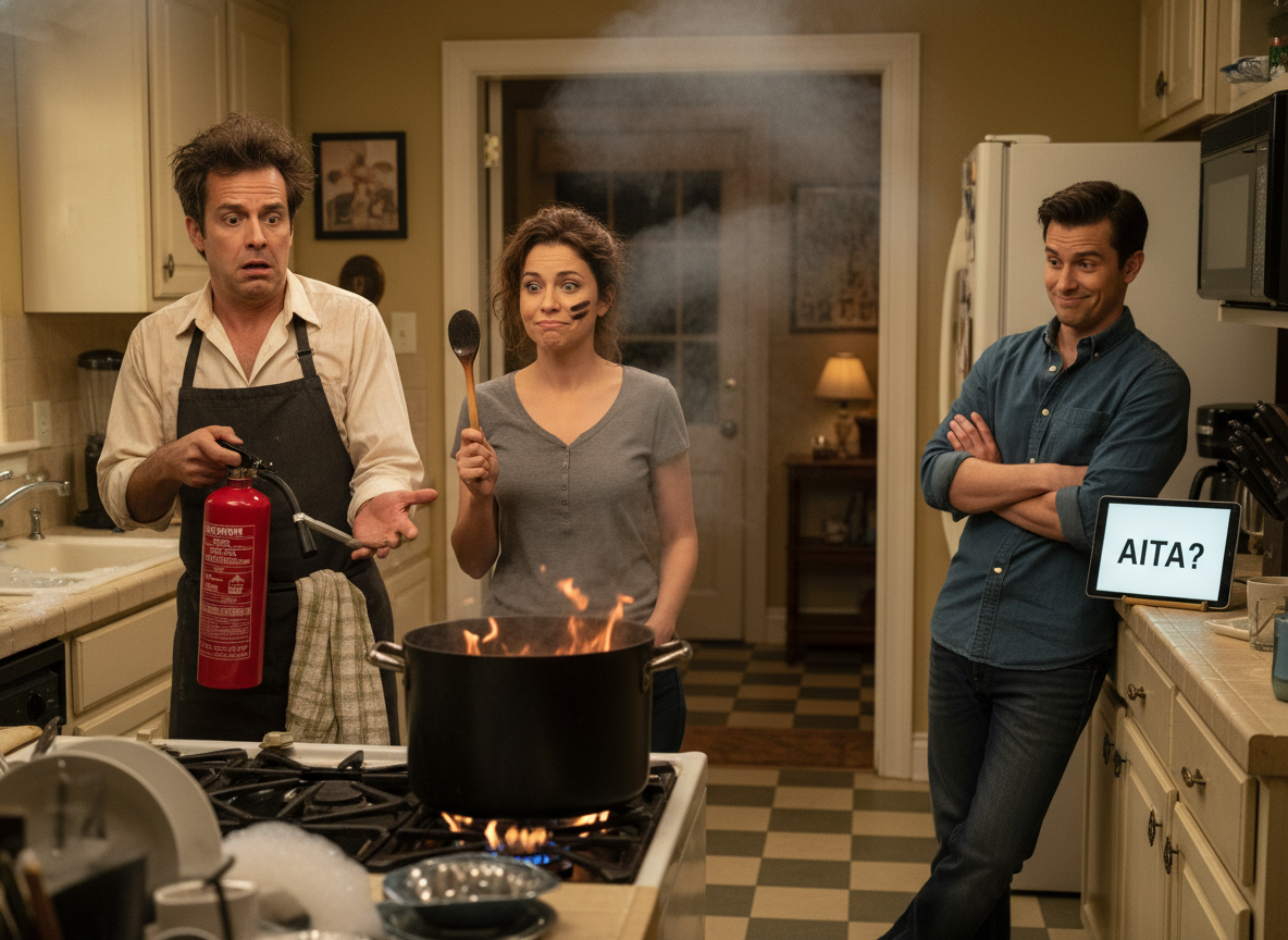 AITA for getting upset when my girlfriend nearly started a kitchen fire?