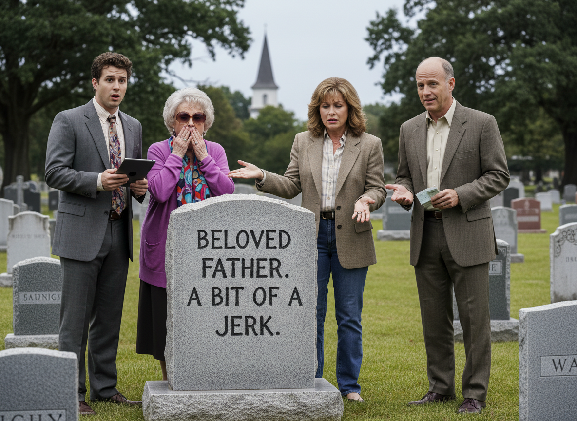 Son Refuses To Change His Father's Gravestone After His Mom Puts An Insulting Inscription On It For Having An Affair