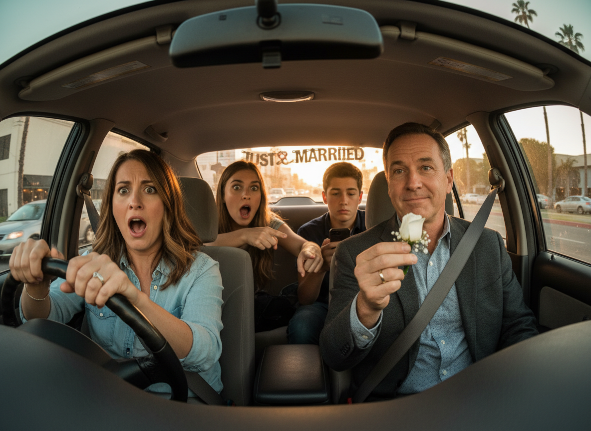 AITA for flipping out after being told it was my dad's wedding day while we were driving to it?