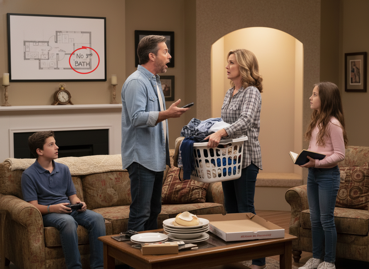 AITA for not adding a third bathroom to our house?