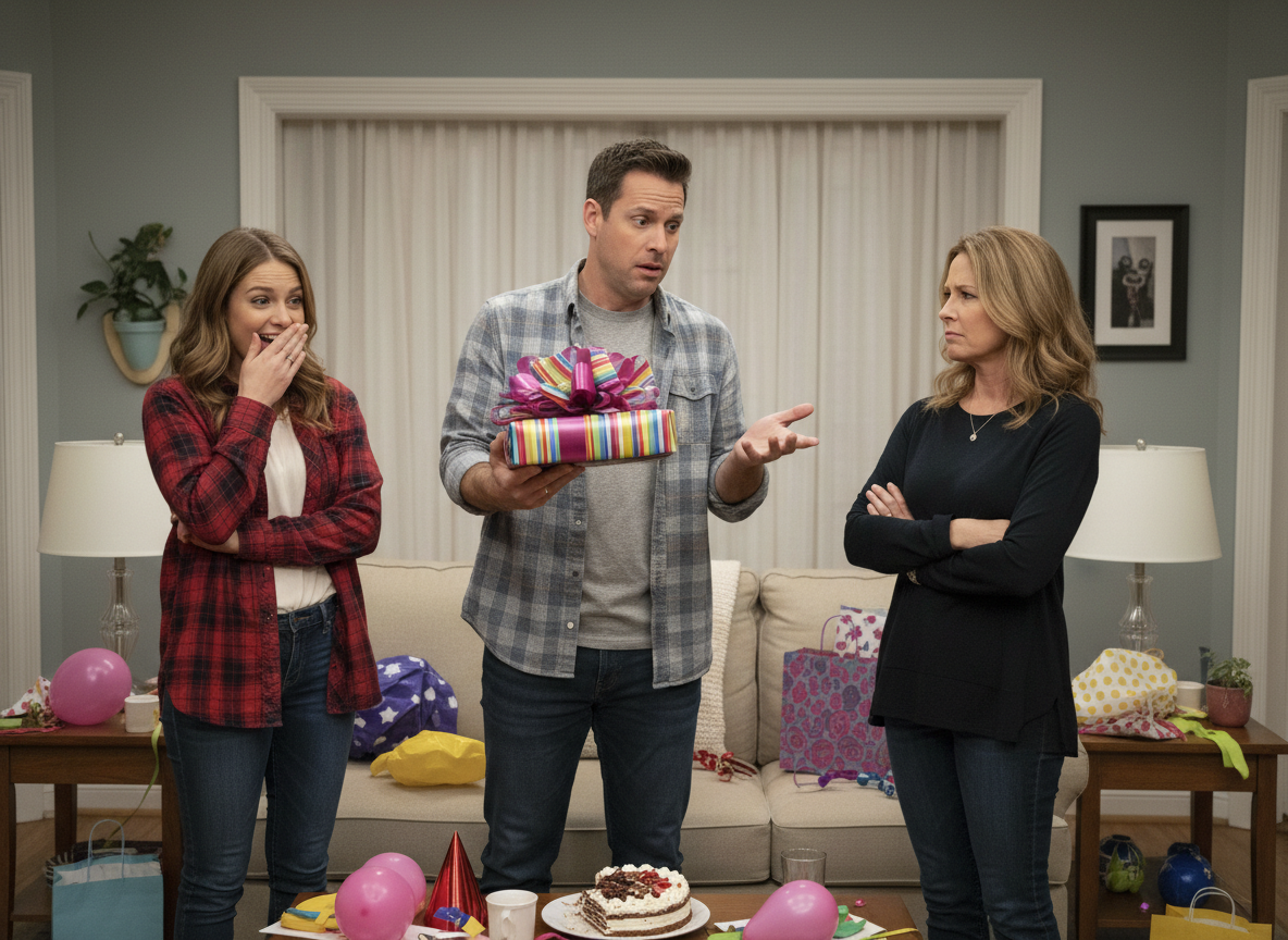 AITA for calling my wife out on giving "joint" birthday present without me there?