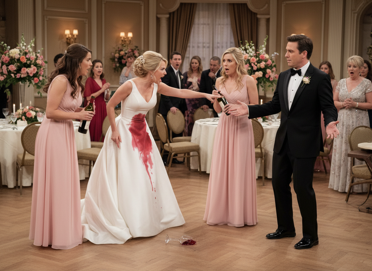 AITA for going “bridezilla” after my bridesmaid spilled wine on my wedding dress?