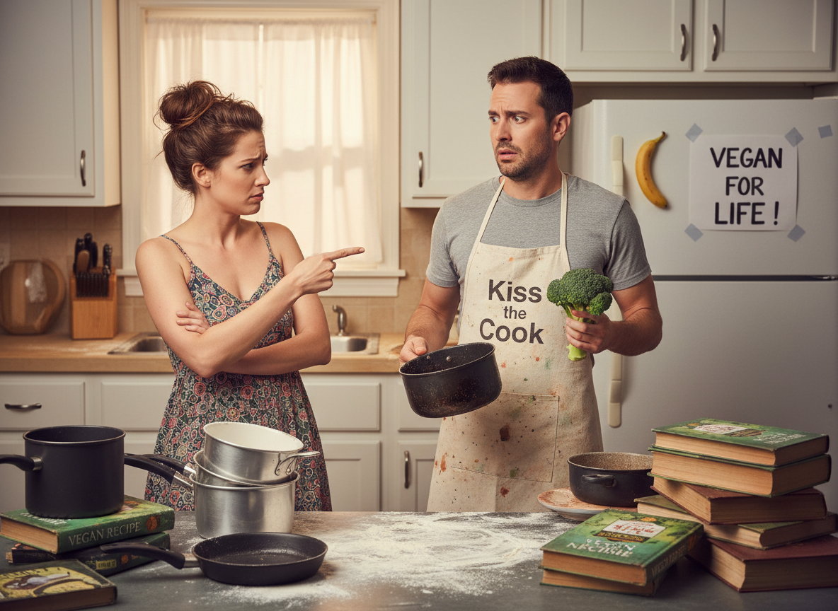 AITA for telling my boyfriend that if he doesn't want to go vegan, he has to learn to cook for himself?