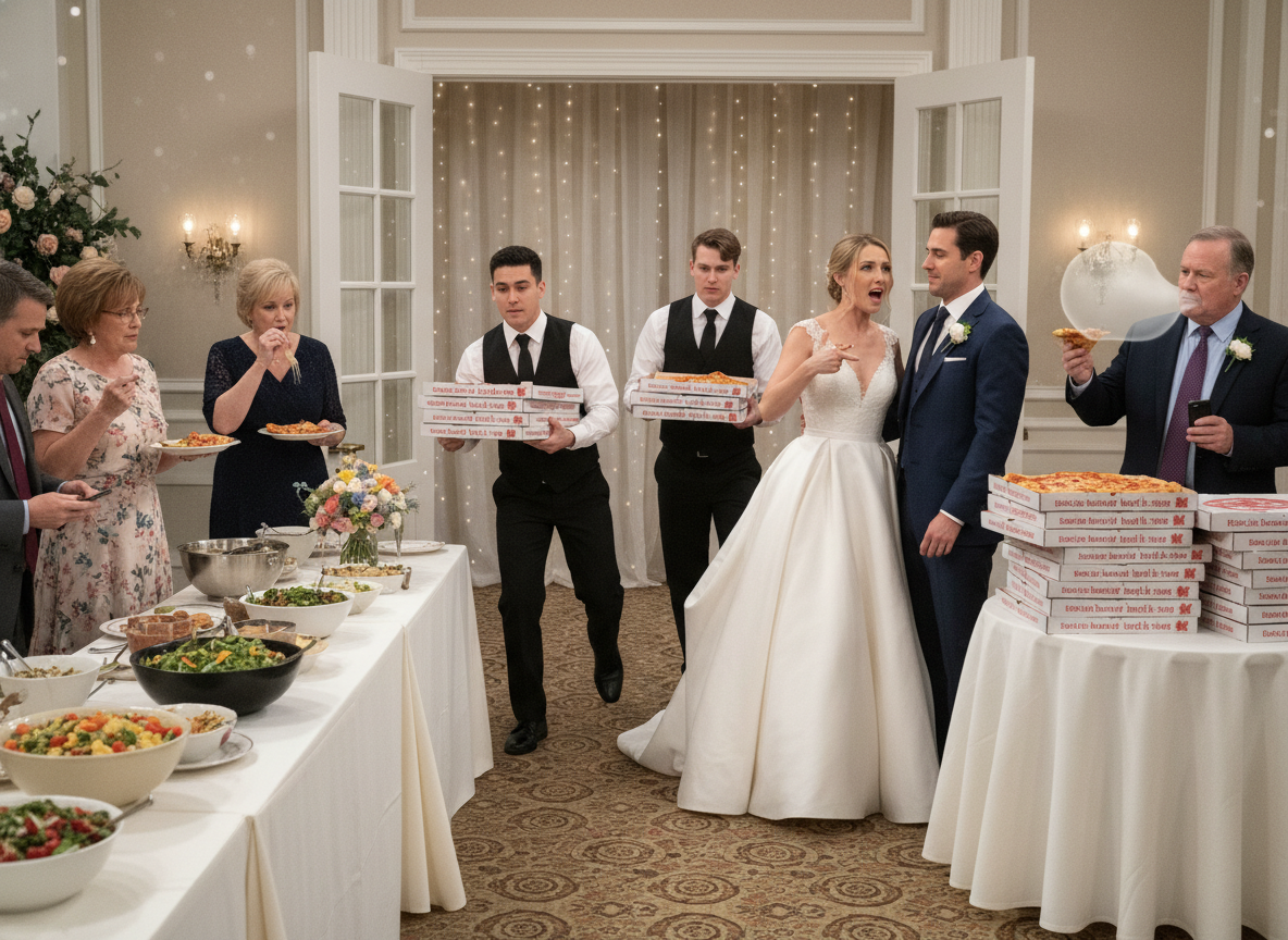 AITA for serving only vegan food at my wedding without telling anyone, then getting upset when my family ordered 20 pizzas during the reception?
