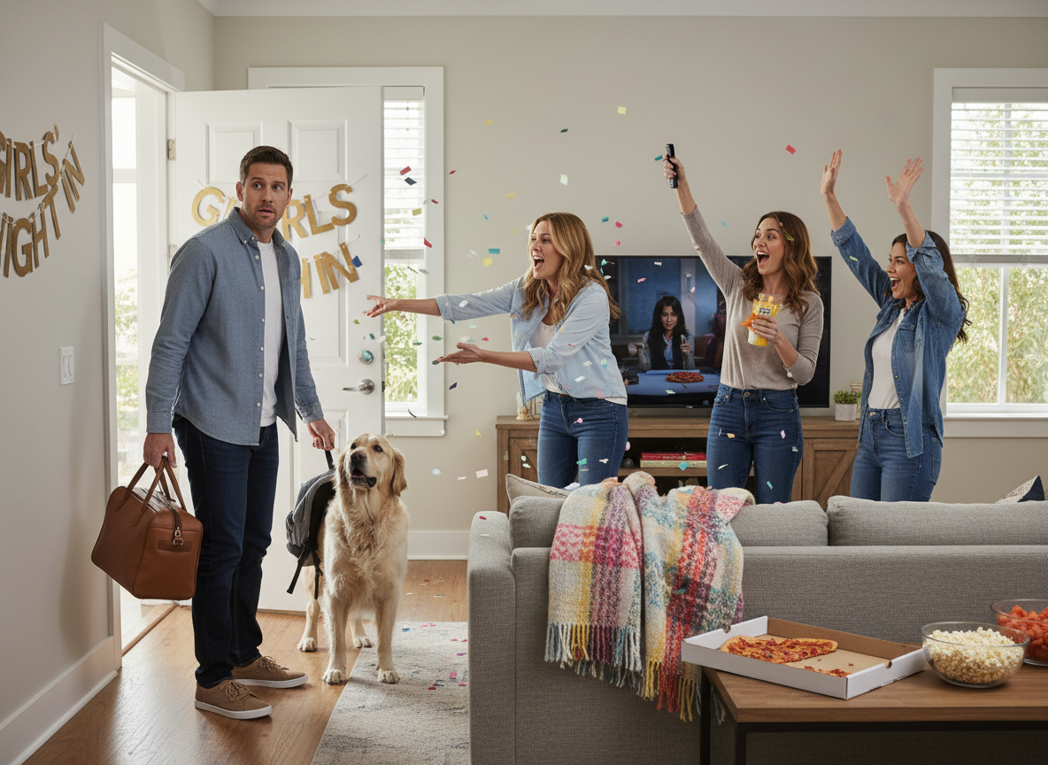 My wife wants me to leave my condo for a night so she can invite her sister and another girl