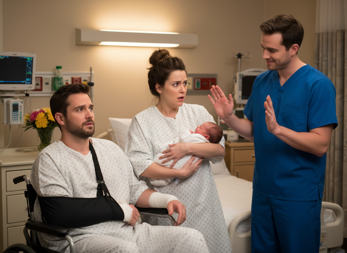 AITA for calling my girlfriend selfish for being upset I wasn’t at the birth of our kid because I was also in hospital?